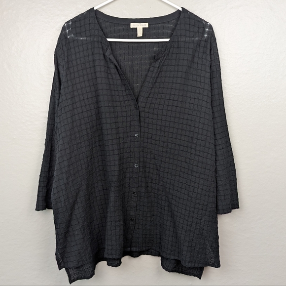 Eileen Fisher Organic Cotton Voile Top XL - Picture 1 of 4